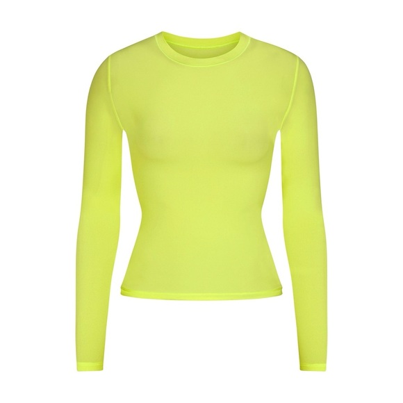 NWOT SKIMS Medium Fits Everybody Long Sleeve Top in Daffodil Yellow - Picture 1 of 4